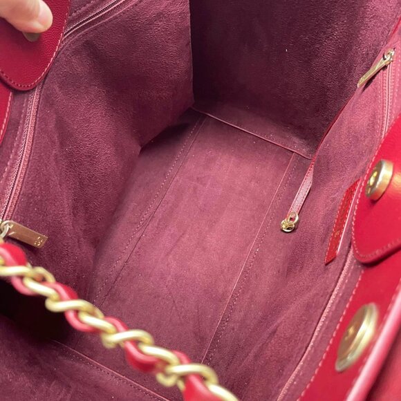 100% Authentic CHANEL DeauVille Medium Leather Satchel Bag - Picture 14 of 16